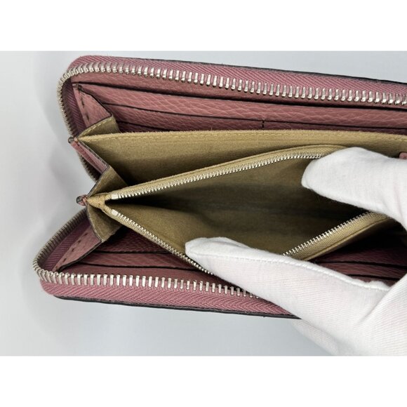Fendi Roma Selleria Pink Pebbled Leather Zip-Around Wallet Full inclusion - Picture 11 of 16